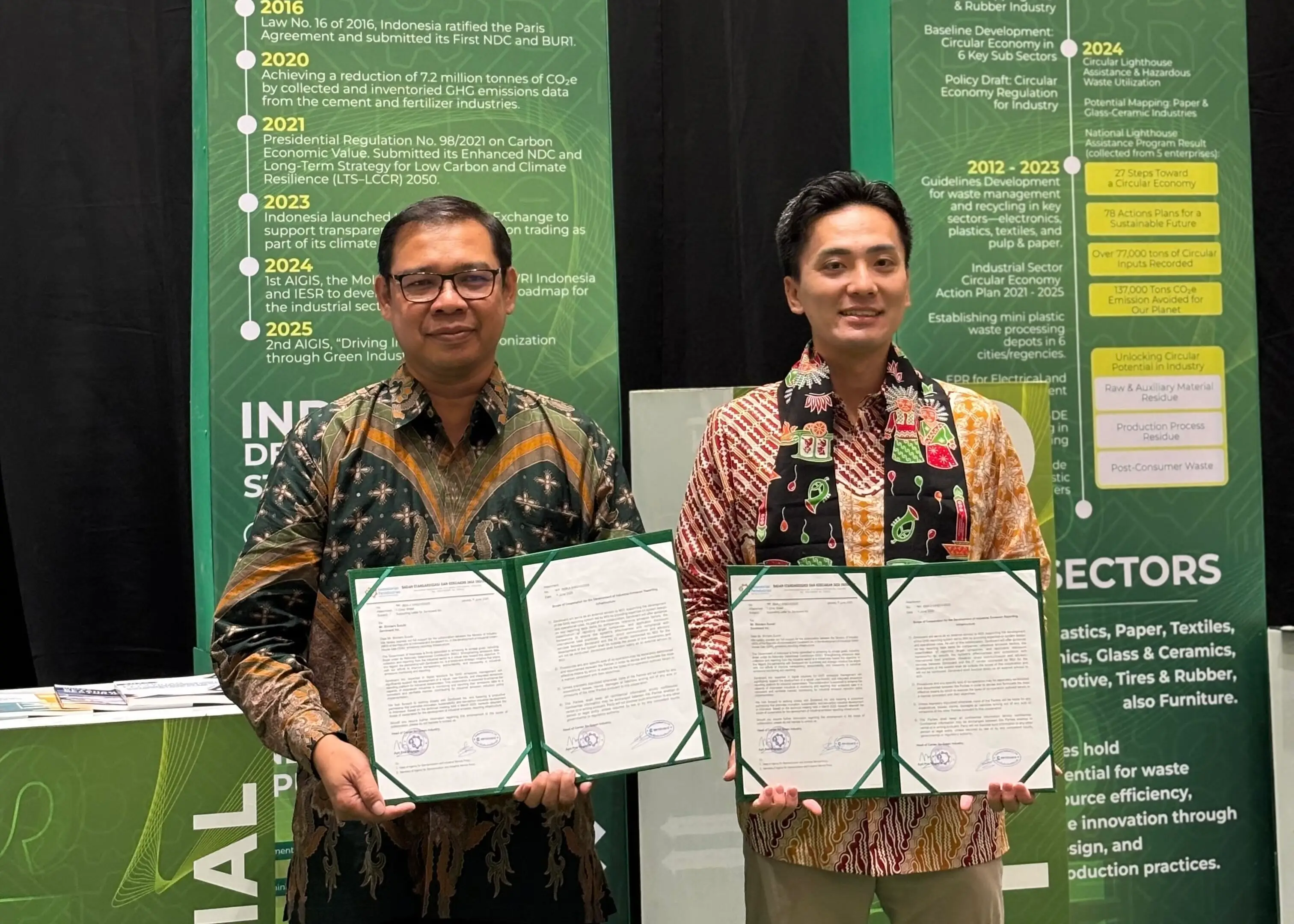 ゼロボード、インドネシア工業省とGHG排出量報告インフラ整備で協力へ――外部アドバイザーとして署名