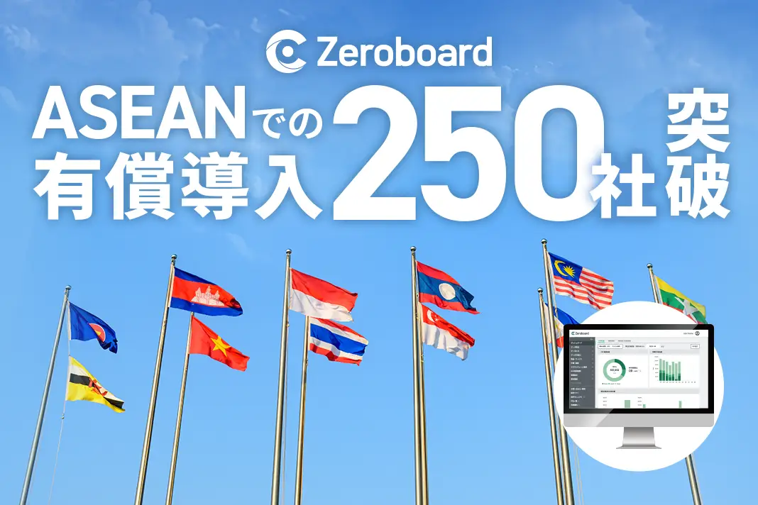 GHG排出量算定・可視化ソリューション「Zeroboard」　ASEANでの有償導入社数が250社を突破